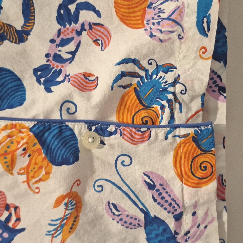 Printfresh Seafood Boil Button Down Pajama Shirt … - image 4
